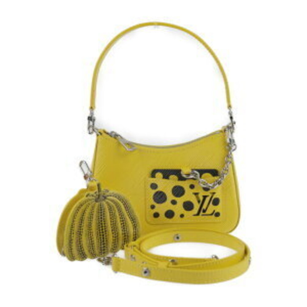 Louis Vuitton LVxYK Malellini Handbag Epi Jaune Black Shoulder Bag